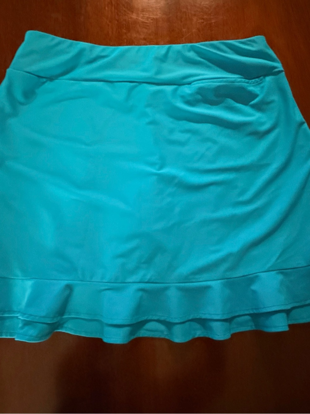 Tzu Tzu - L -Turquoise Ruffle Hem Skirt - Great Condition!